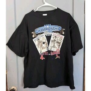 2004 MLB World Series T-Shirt St Louis Cardinals‎ Red Sox Schilling Pujols  XL